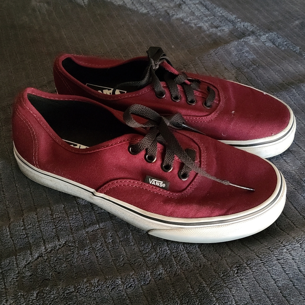 VANS Authentic Burgundy lace up sneakers Women’s size 7.5